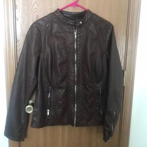 PRICE ⬇️ Brown Worthington Leather Jacket (Large)